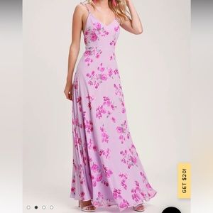 Lulus Purple Lilac Floral Maxi Dress